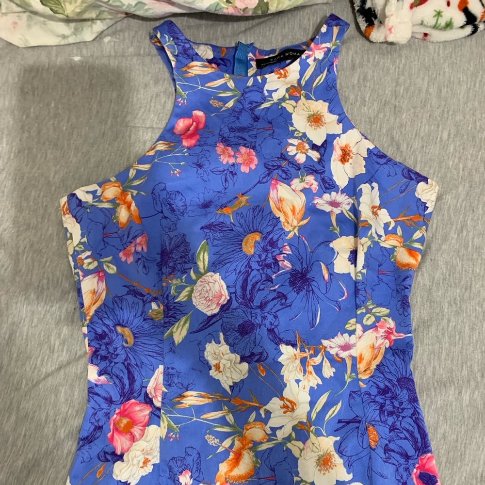 ZARA Light Blue Small Knee Length Dress